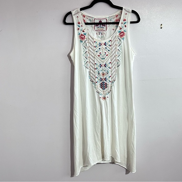 Johnny Was Embroidered Cotton Tank Dress - Picture 5 of 11